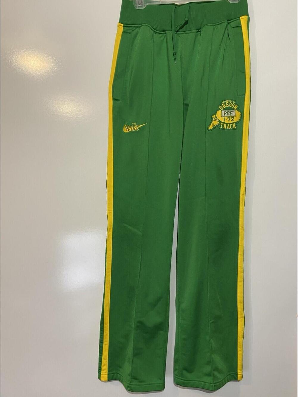 Mens NIKE Green Vintage Oregon Ducks Prefontaine Pre I-72 Track Pants Sz L